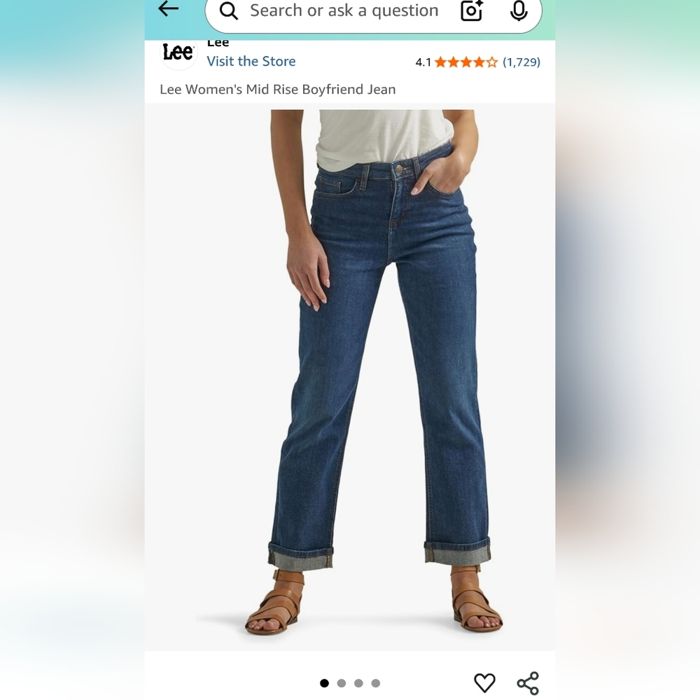 Lee Women's Mid Rise Boyfriend Jeans